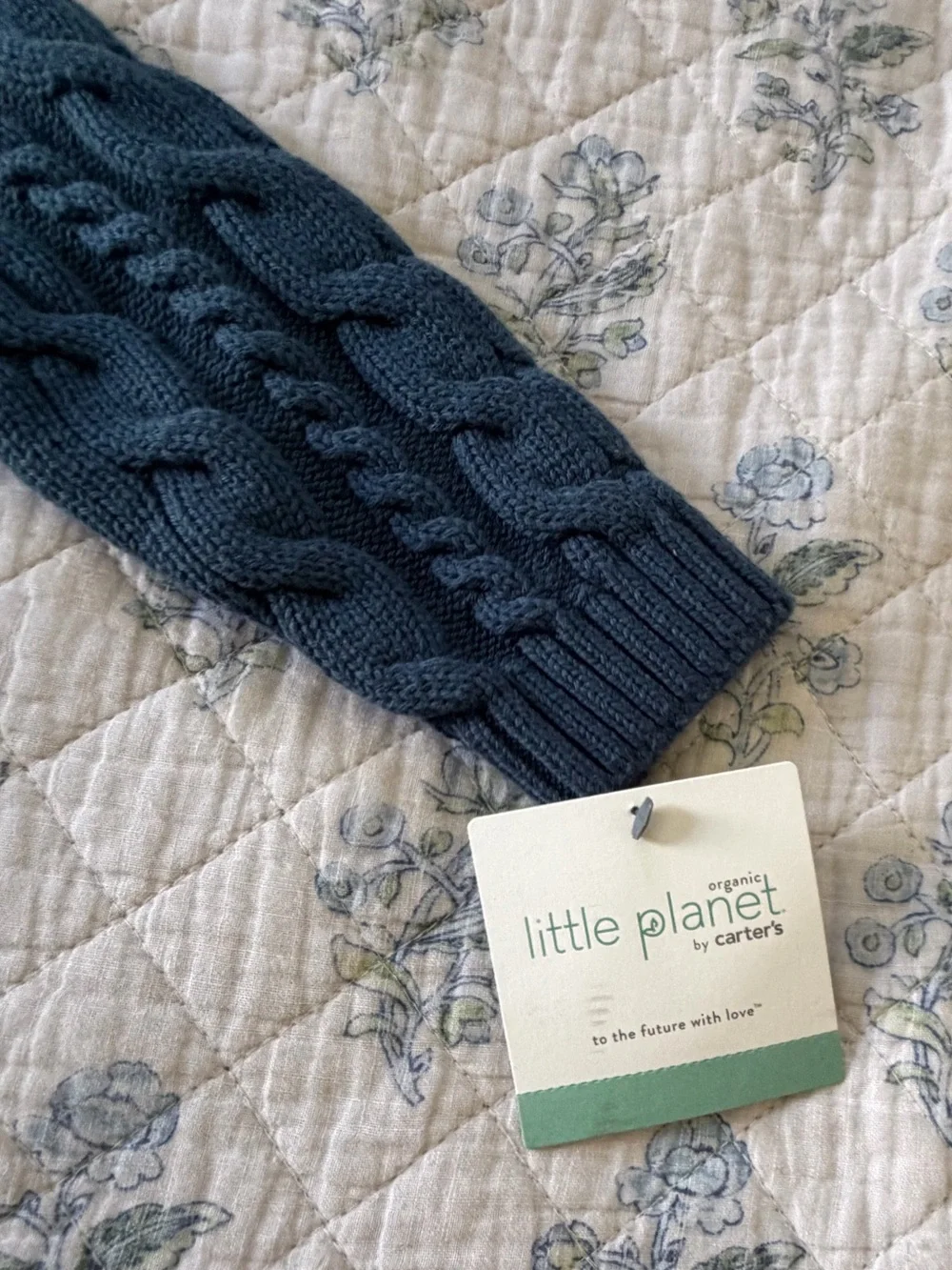 Little Planet Navy Cable Knit Sweater - Kids